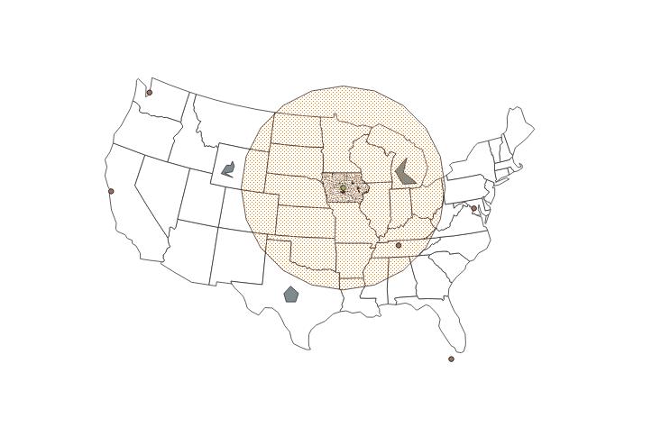 This is LA558 exercise3a, a map of home buffer and create own polygon shapefile